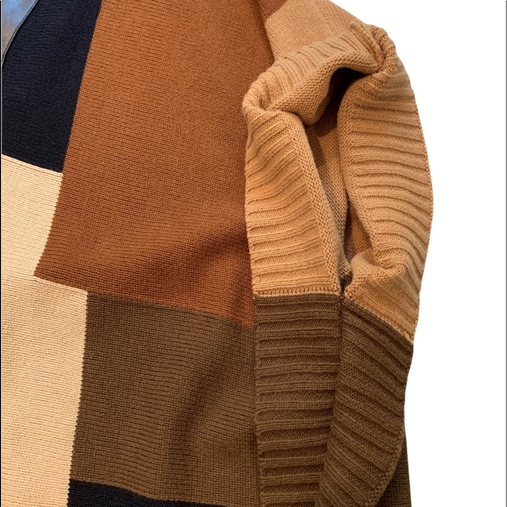 Rafaella Color Block Intarsia Poncho - Picture 5 of 9